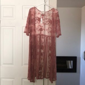 Blush Sheer Kimono